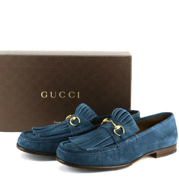 gucci leather fringe horsebit loafer